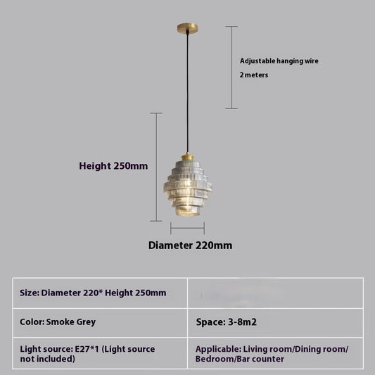 Nordic Tiered Glass Pendant Light