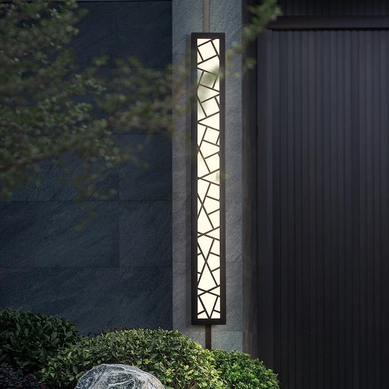 Modern Geometric Outdoor Wall Light Strip