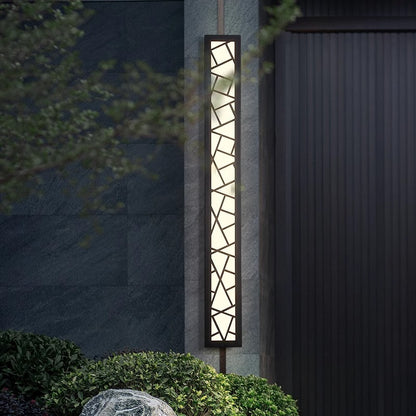 Modern Geometric Outdoor Wall Light Strip