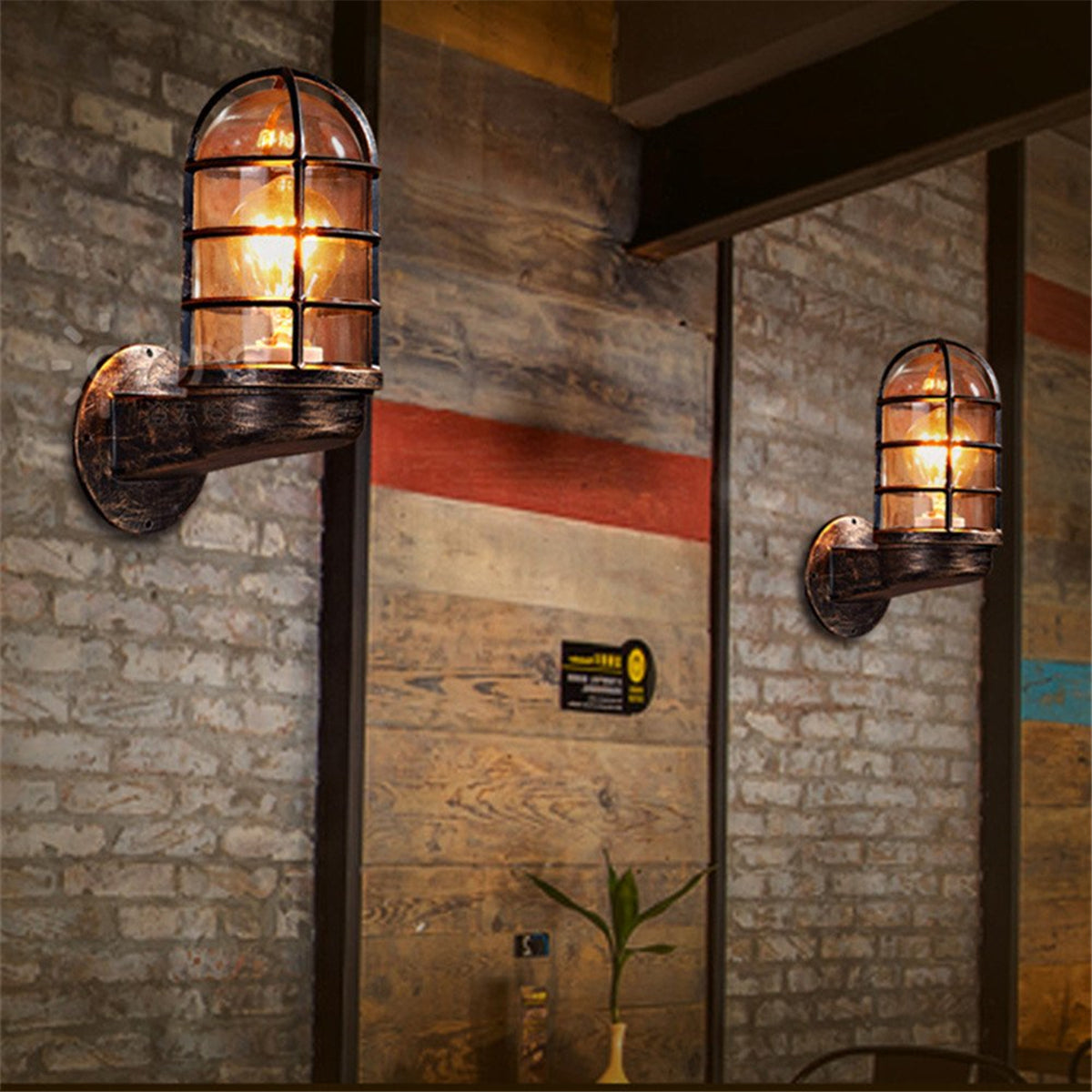 Vintage Industrial Outdoor Wall Lantern