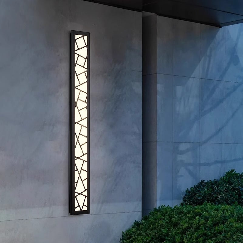 Modern Geometric Outdoor Wall Light Strip